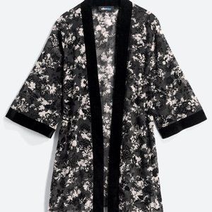 Alice Blue (Stitch Fix) Burnout Velvet Kimono